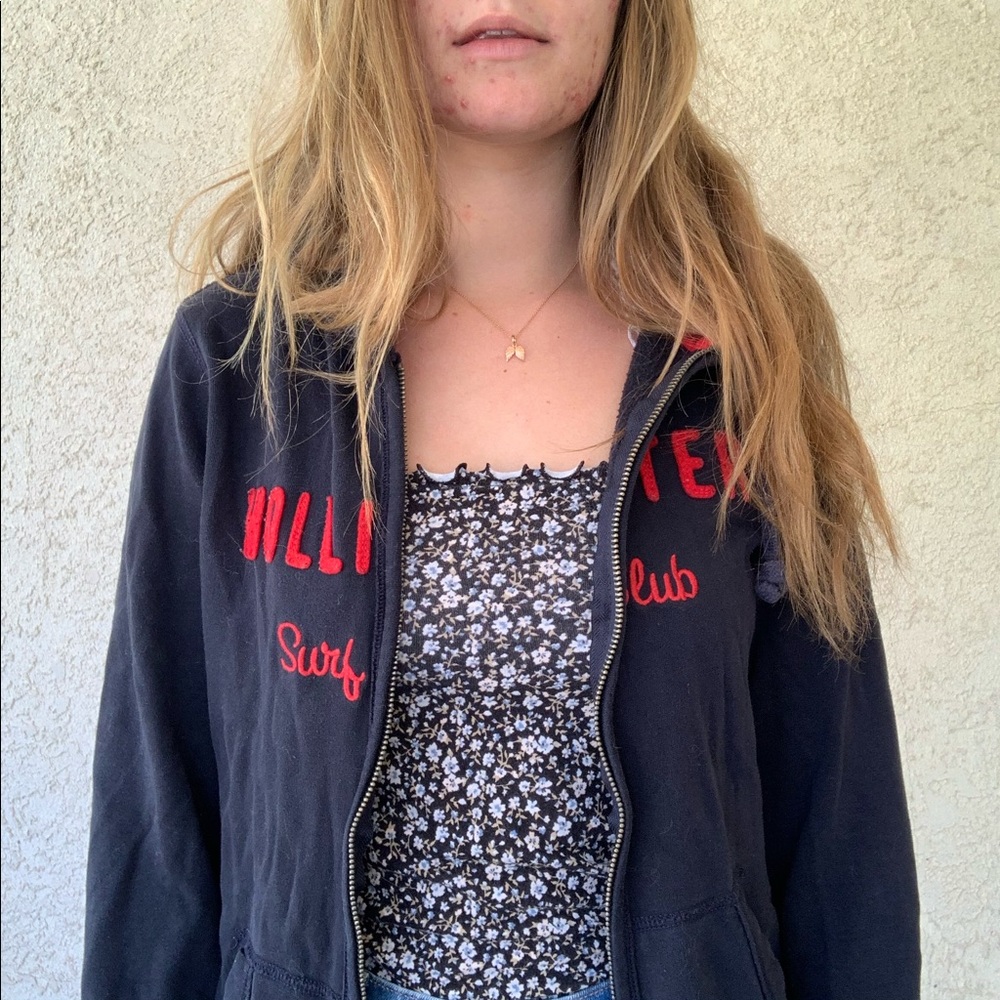 classic hollister zip up jacket